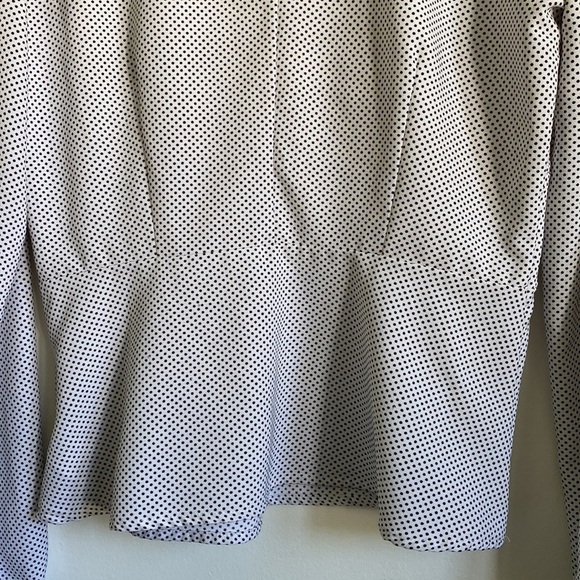 DYNAMITE V-Neck Long Puffy Sleeves Corset Buttons Blouse • Polka Dot • S Small - Picture 8 of 12